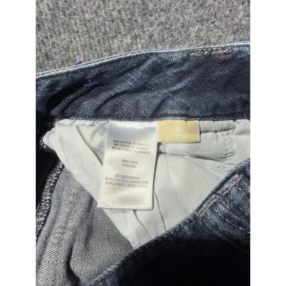 Michael Kors Womens Dark Wash Skinny Jeans Low Rise Blue Denim Size 4
